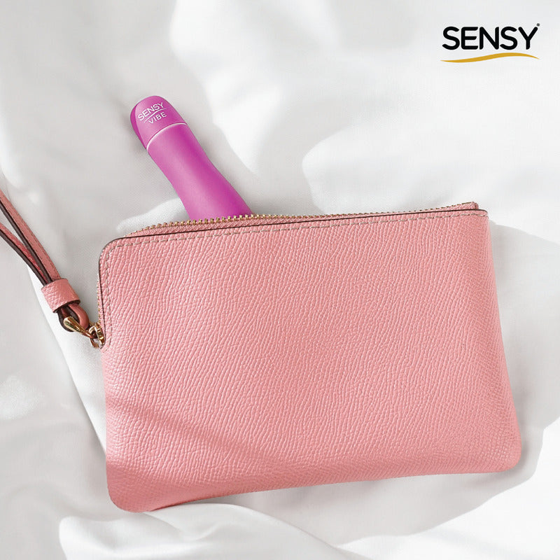 Sensy Vibe Vibrador Estimulante Intimo Discreto + Lubricante Color Morado