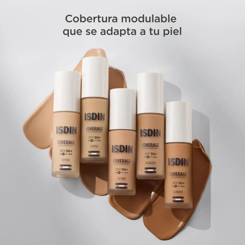Sdin Coverage Base De Maquillaje Alta Cobertura Con Protector Solar Fps 50+ Tono 4.0 Golden