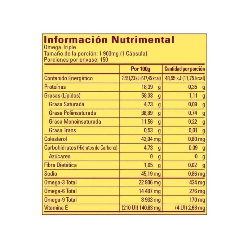 Nature Made Omega Triple 3, 6 Y 9 150 Caps