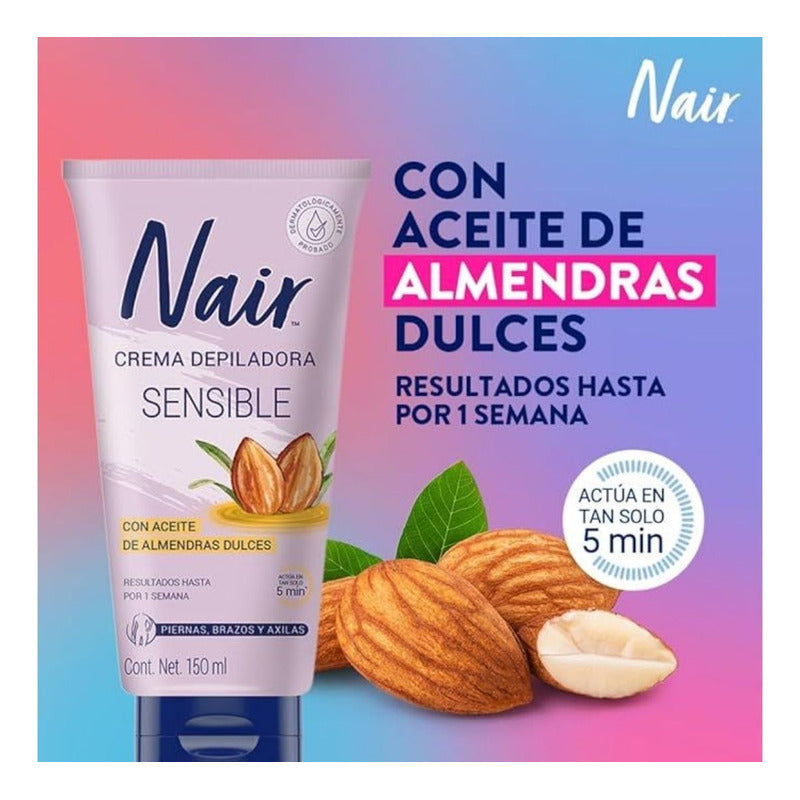 Crema Depiladora Corporal Piel Sensible 150 Ml Nair
