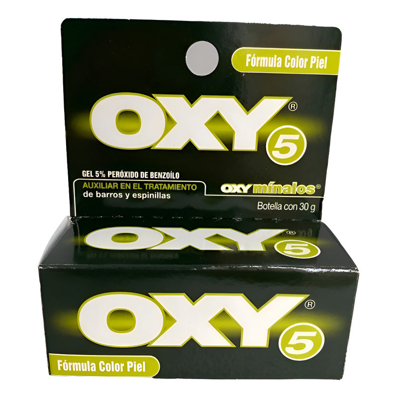 Oxy 5 Anti Barros Y Espinillas Fórmula Color Piel 30g Grasa