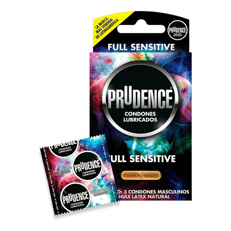 Condones De Látex Prudence Premium Full Sensitive 3 Condones