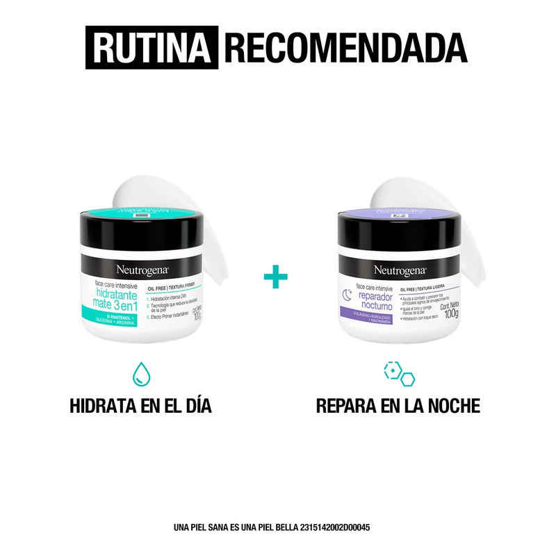 Neutrogena Crema Facial Reparadora Nocturna 100 G Hidratación Profunda Todo Tipo De Piel