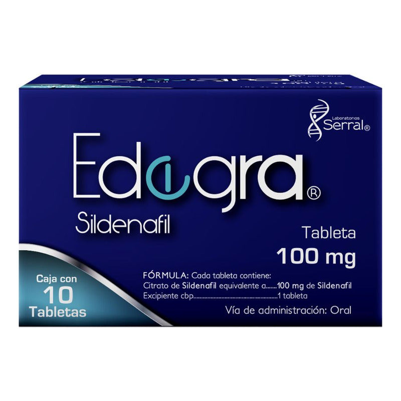 Edegra Tabletas 100 Mg, 10 Tabletas