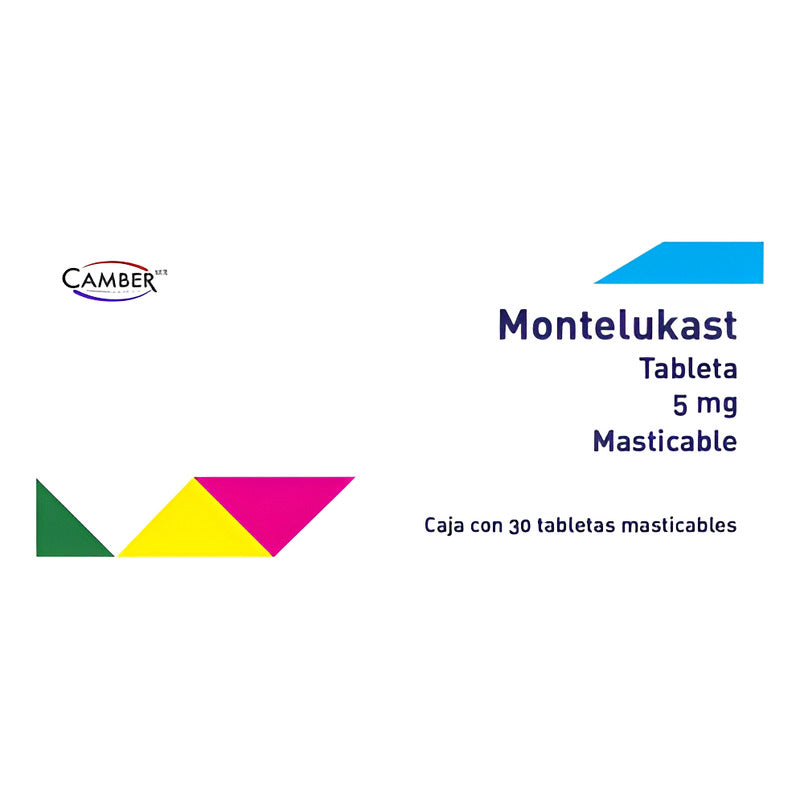 Montelukast Camber 5mg Caja Con 30 Tabletas Masticables