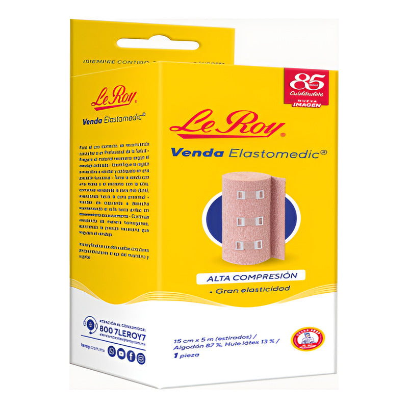 Venda Alta Compresión Leroy 15cm X 5 M