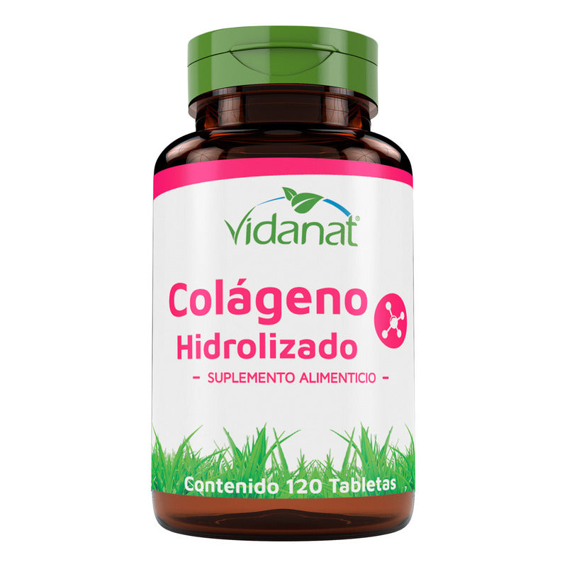 Colageno Hidrolizado 120 Tabletas Vidanat Sabor Sin Sabor