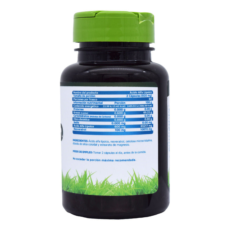 Acido Alfa Lipoico 60 Cápsulas Vidanat Suplemento Alimen Sabor Sin Sabor Natural