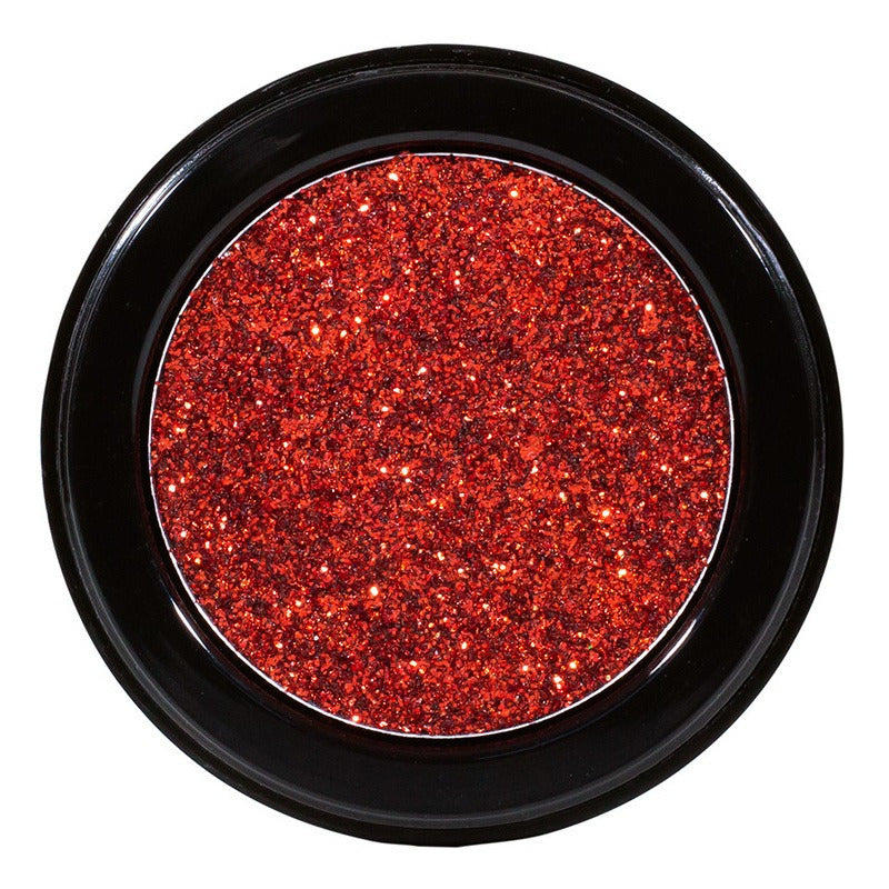 Pink Up, Glitter Compacto, Alta Adherencia, Textura Suave Sombra Hot Red