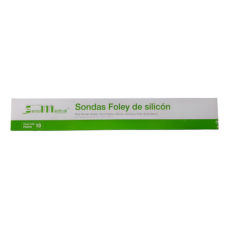 Caja 10 Sonda Foley Silicon Sensimedical Dos Vias Globo 5