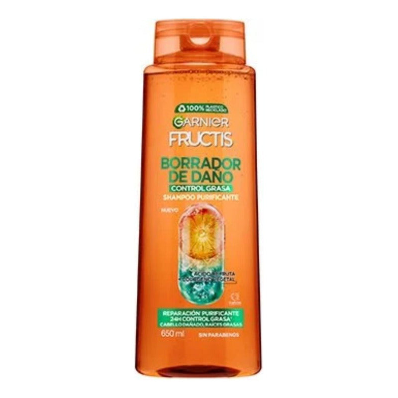 Shampoo Borrador De Daño Control Grasa Cabello Dañado 650ml