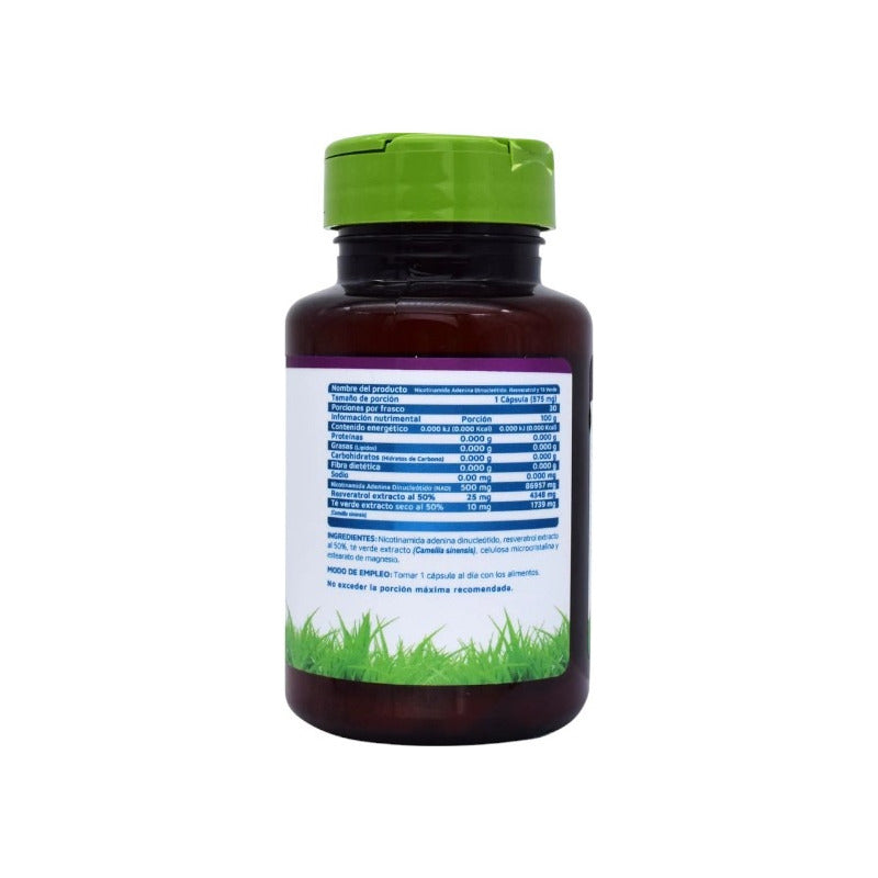 Vidanat Nad + Resveratrol Suplemento Alimenticio 30 Caps Sin Sabor