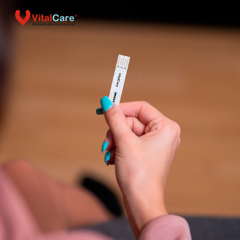 Vitalcare 50 Tiras Reactivas Para Medidor De Glucosa  310 Blanco