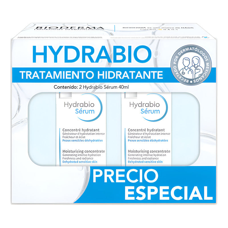 Duo Bioderma Hydrabio Sérum 40ml C/u Todo Tipo De Piel Día