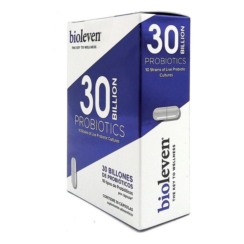 Bioleven Probióticos 60 Capsulas 30 Billones De Probioticos Sabor Sin Sabor