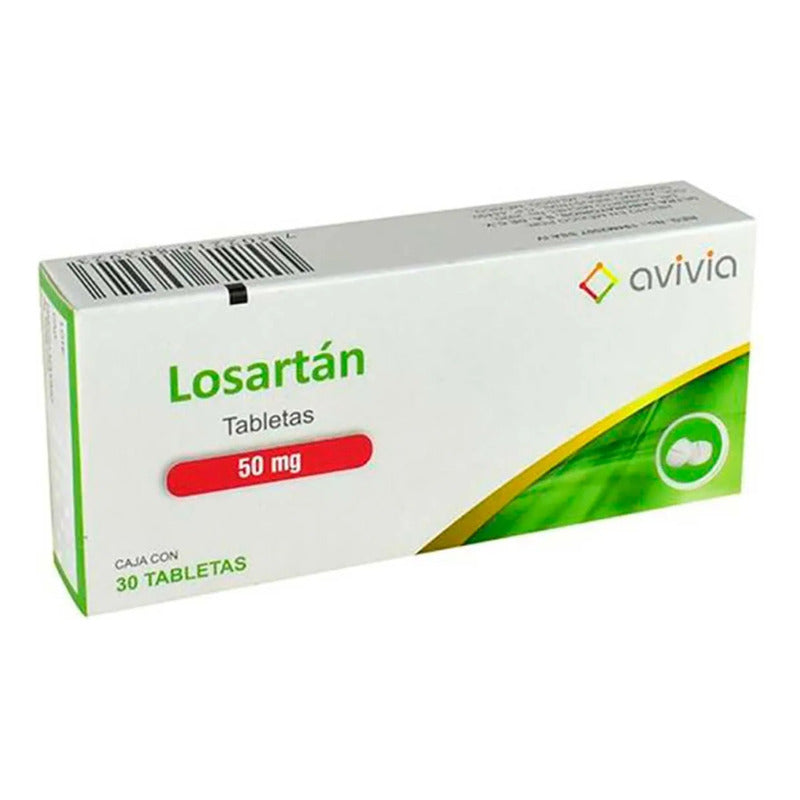 Losartán 50mg Avivia 30 Tabletas