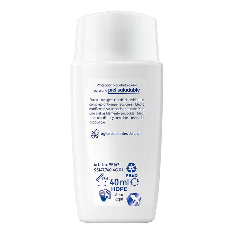 Nivea Sun Protector Solar Facial Derma Skin Clear Anti-imperfecciones Fps50 40ml Con Niacinamida, Previene Brotes Y No Obstruye Poros, Ideal Para Piel Grasa Y/o Con Tendencia Al Acné
