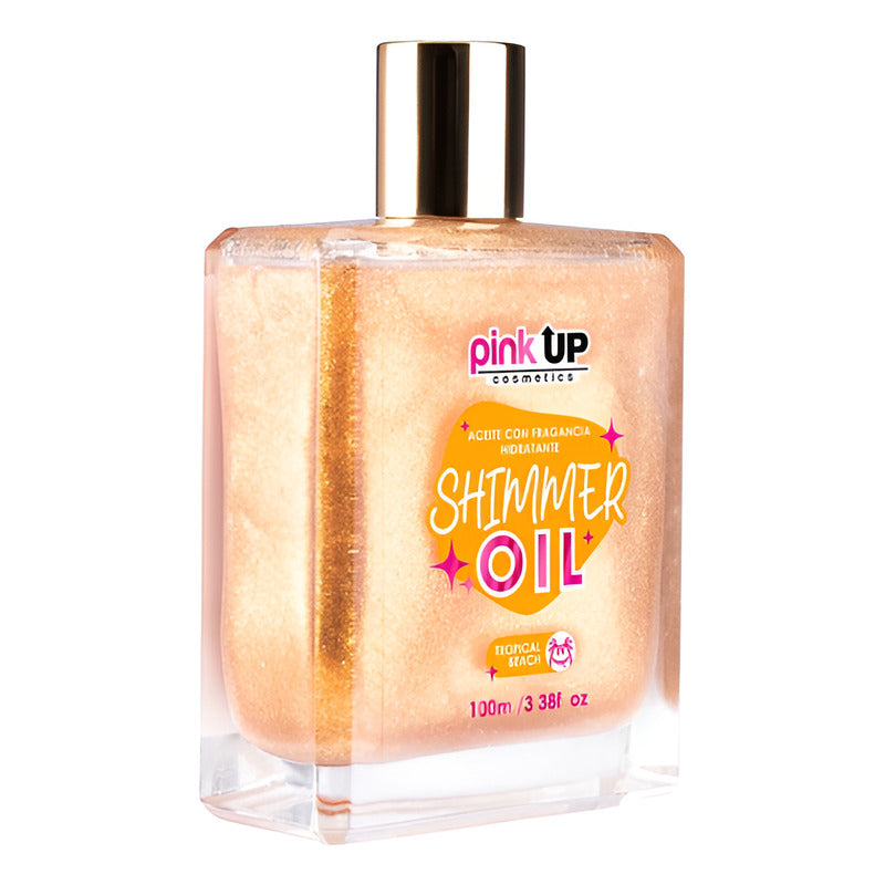 Pink Shimmer Oil Con Glitter  100ml Fragancia Tropical Beach Tropical Beach