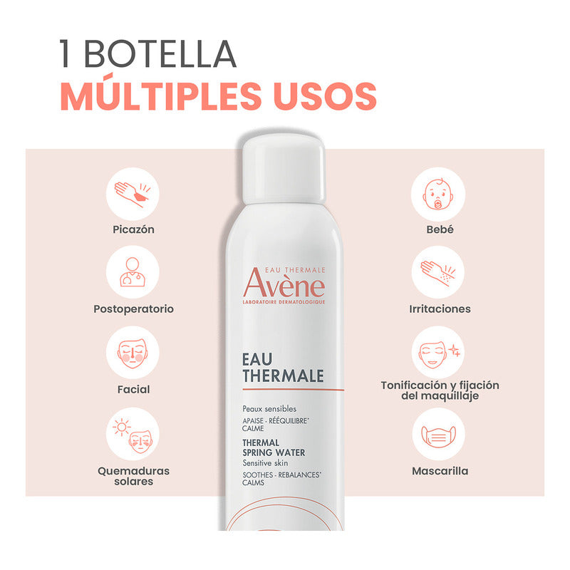 Agua Termal Avène 3ooml | Refresca Y Calma Piel Sensible