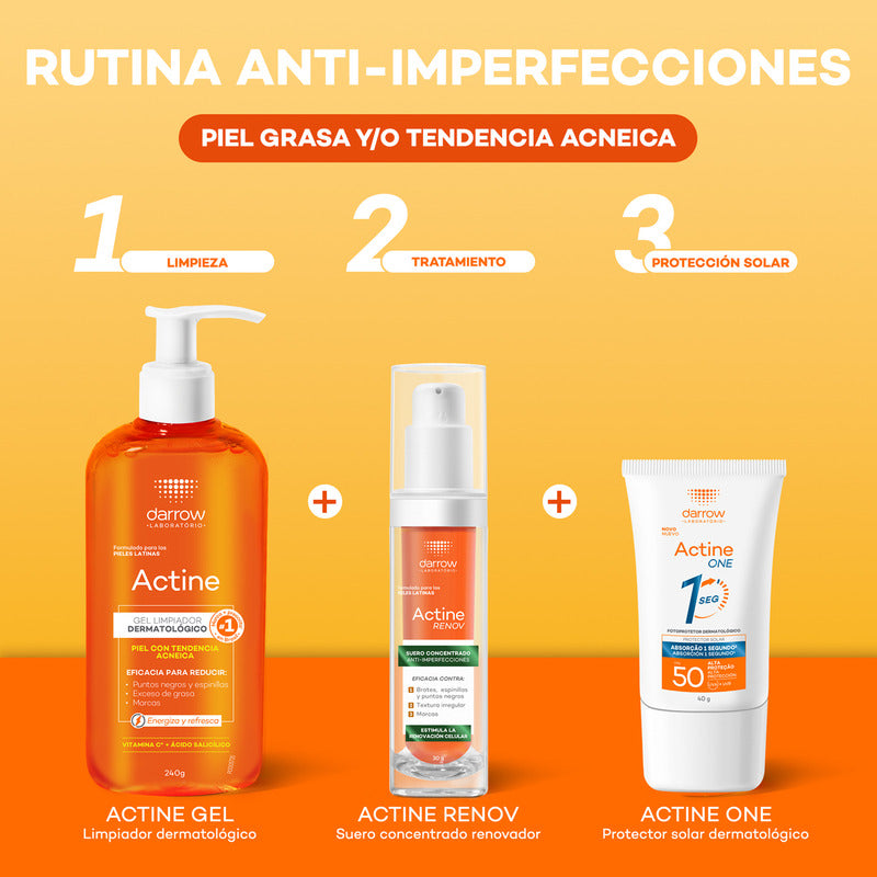 Gel Limpiador Facial Darrow Actine Vitamina C 240g Piel Grasa O Con Tendencia Acnéica