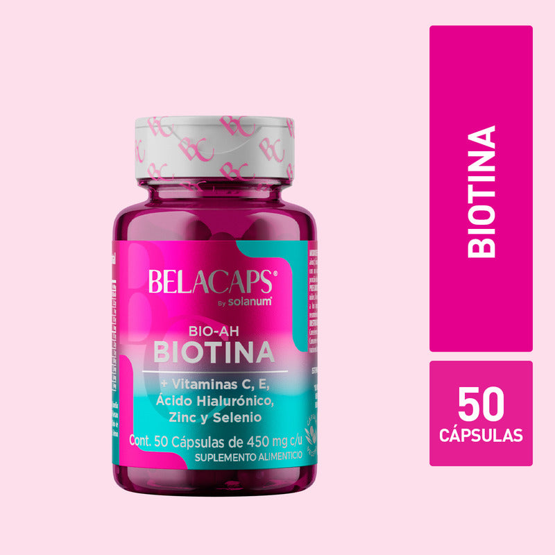 Belacaps Biotina Vitamina C E Acido Hialuronico 50 Cap Sin Sabor
