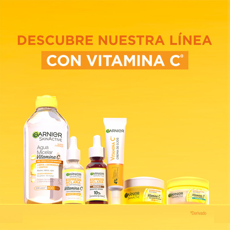 Crema Ojos Garnier Express Aclara 15ml Vitamina C - Todo Tipo De Piel - Día/noche