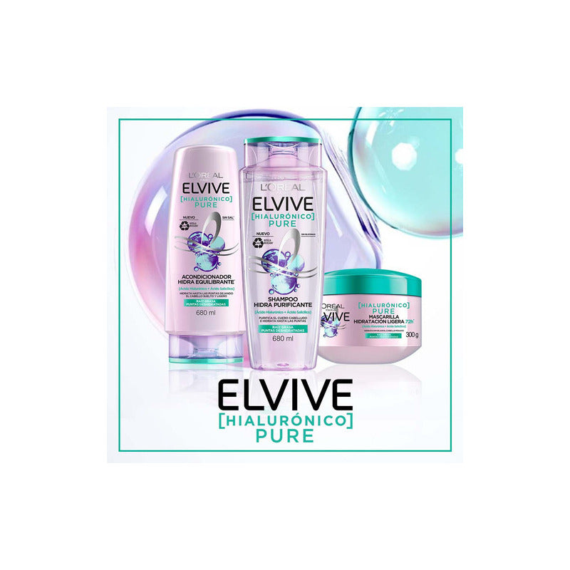 Shampoo Elvive Hialurónico Pure 680 Ml