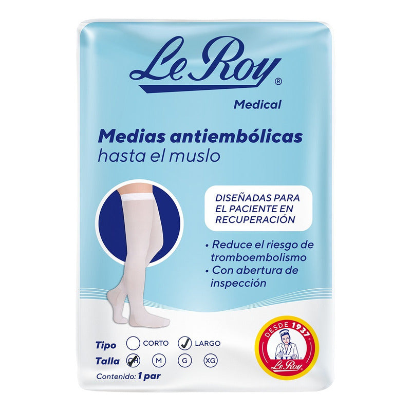 Medias Antiembolicas Leroy Hasta El Muslo Tipo Largo