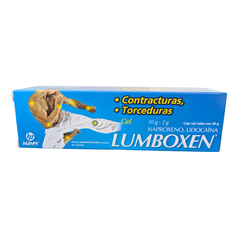 Lumboxen Gel Con Naproxeno Y Lidocaína, Alivia Dolores Musculares, 60 G