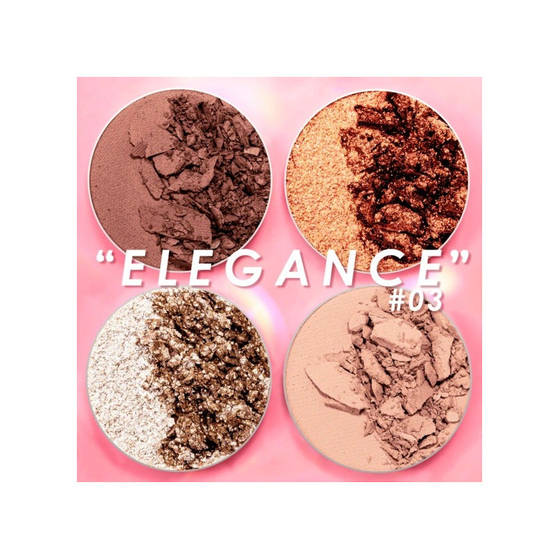 Cuarteto De Sombras Para Ojos Paleta Intensity Glam Pink Up Color 03 Elegance