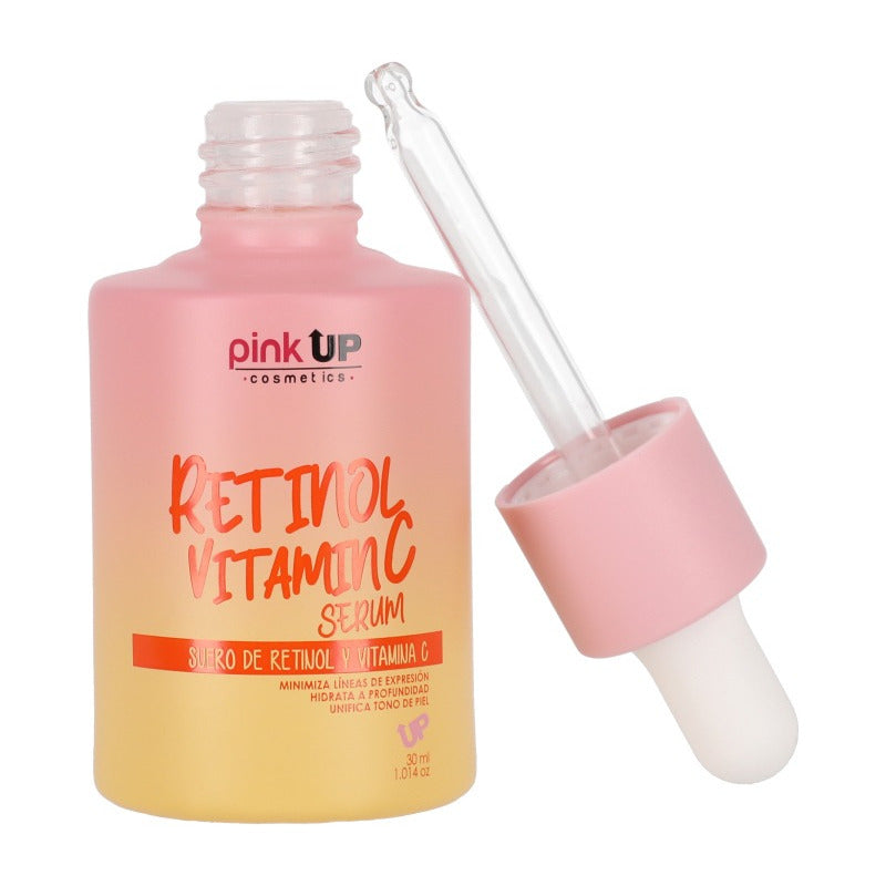 Pink Up, Suero Retinol Y Vitamina C, Reduce Y Evita Manchas Momento De Aplicación Día/noche Tipo De Piel Todo Tipo De Piel