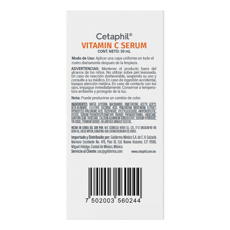 Cetaphil Vitamin C Serum Todo Tipo De Piel 30ml Todo Tipo De Piel Día/noche