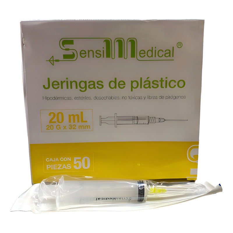 50 Jeringas Sensimedical 20g X 32mm 20ml 20 Ml