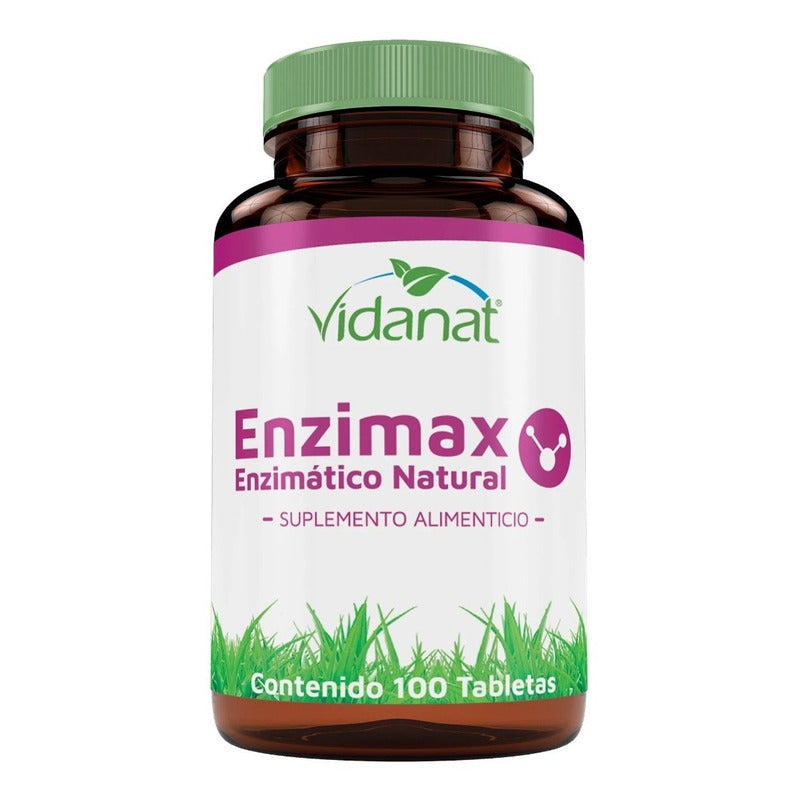 Enzimas Digestivas Enzimax Vidanat 100 Tabletas Sin Sabor