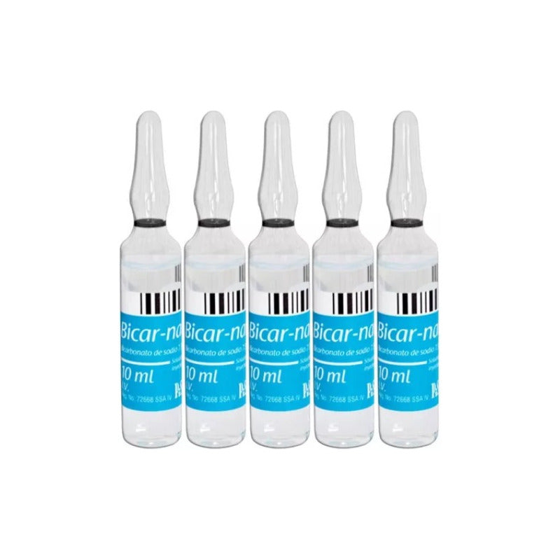 5 Ampolletas Bicarnat (bicarbonato De Sodio)7.5% 10 Ml