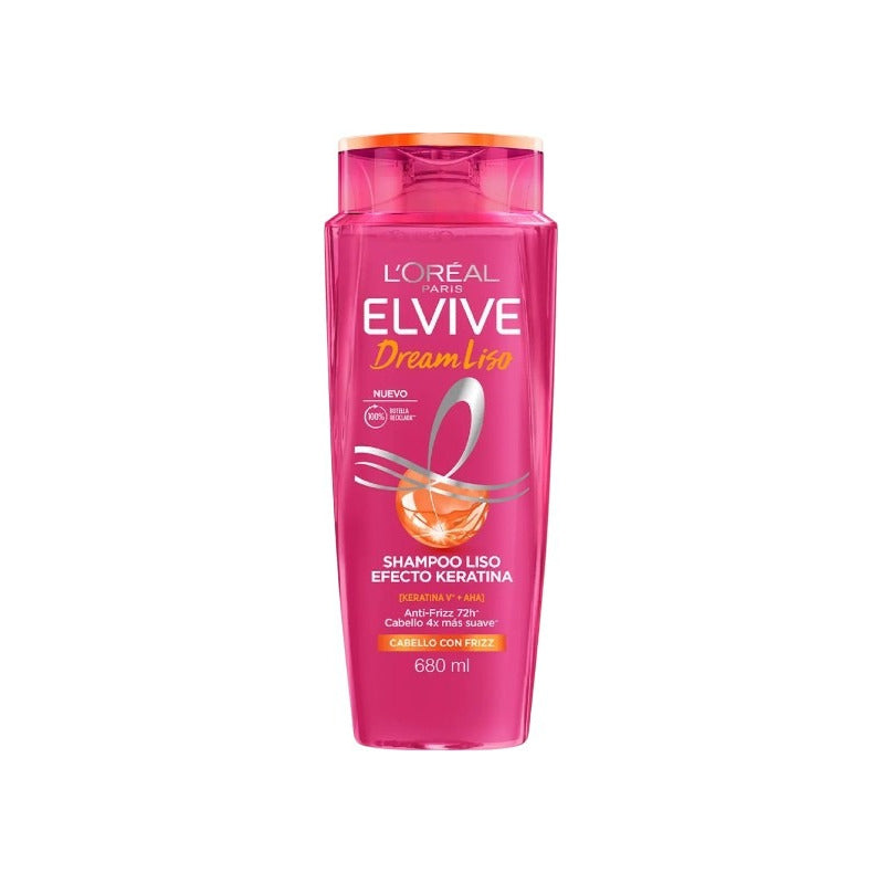 Elvive Shampoo Dream Liso Efecto Keratina 680 Ml