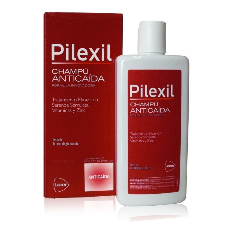 Pilexil Shampoo Para Cuidado Anticaída Del Cabello 300 Ml Con Serenoa Serrulata Y Zinc