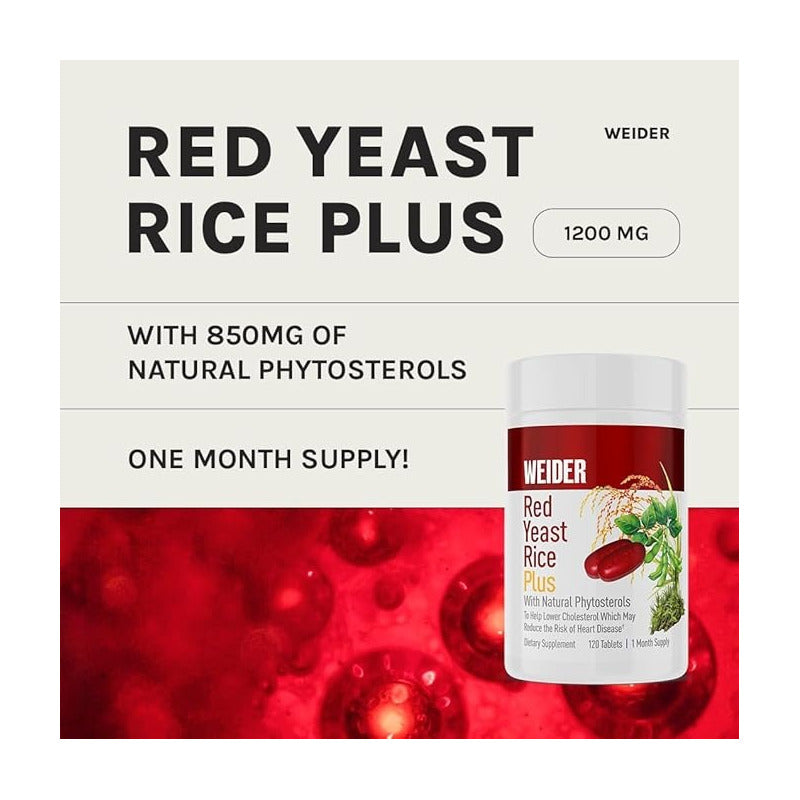 Red Yeast Rice Plus 1200mg Contra Colesterol 240 Tabletas Sin Sabor