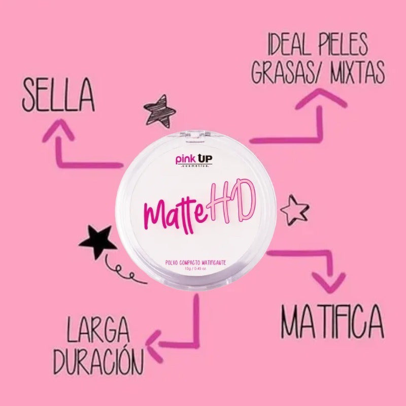 Pink Up Matte Hd Polvo Compacto Hd Polvo Compacto