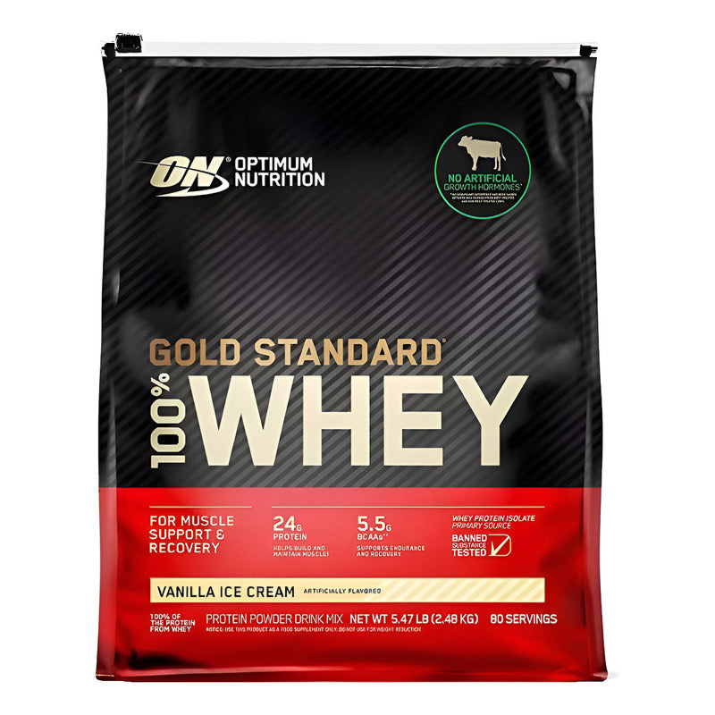 Gold Standard Whey Proteína Suero De Leche 2.48kg Sabor Helado De Vainilla Nieve De Vainilla