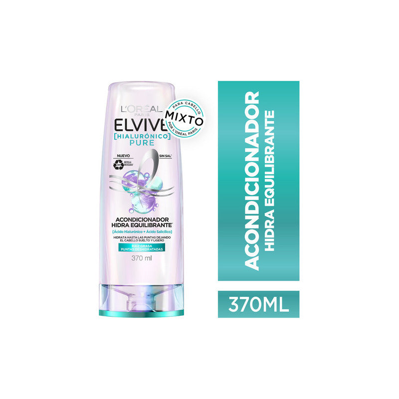 Acondicionador Elvive Hialurónico Pure 370 Ml