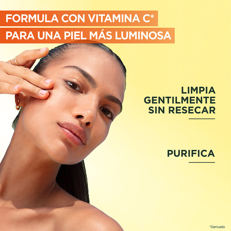 Garnier Skin Active Gel Limpiador Facial Con Vitamina C, Piel Mixta, 150g