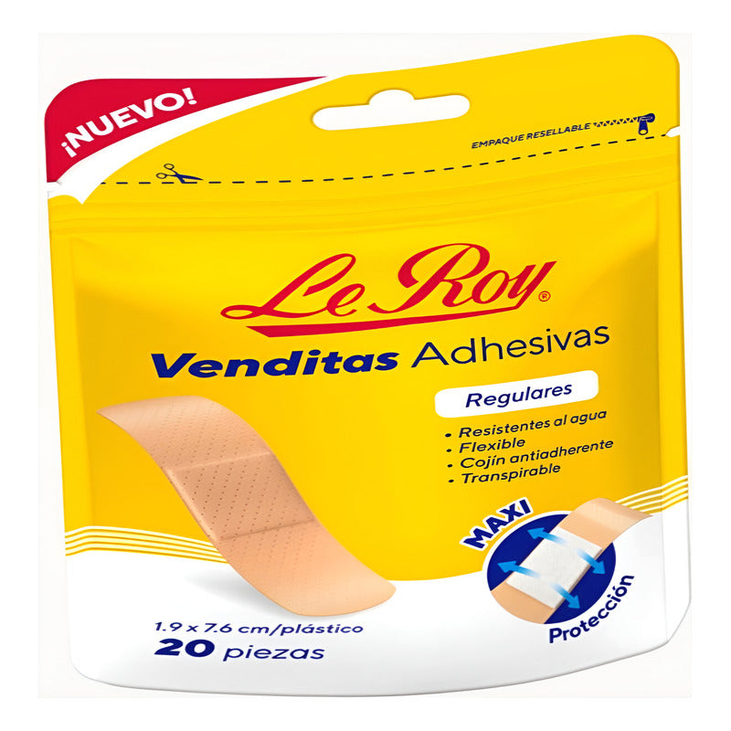 Le Roy Venditas Adhesivas Maxi Protección 20pz