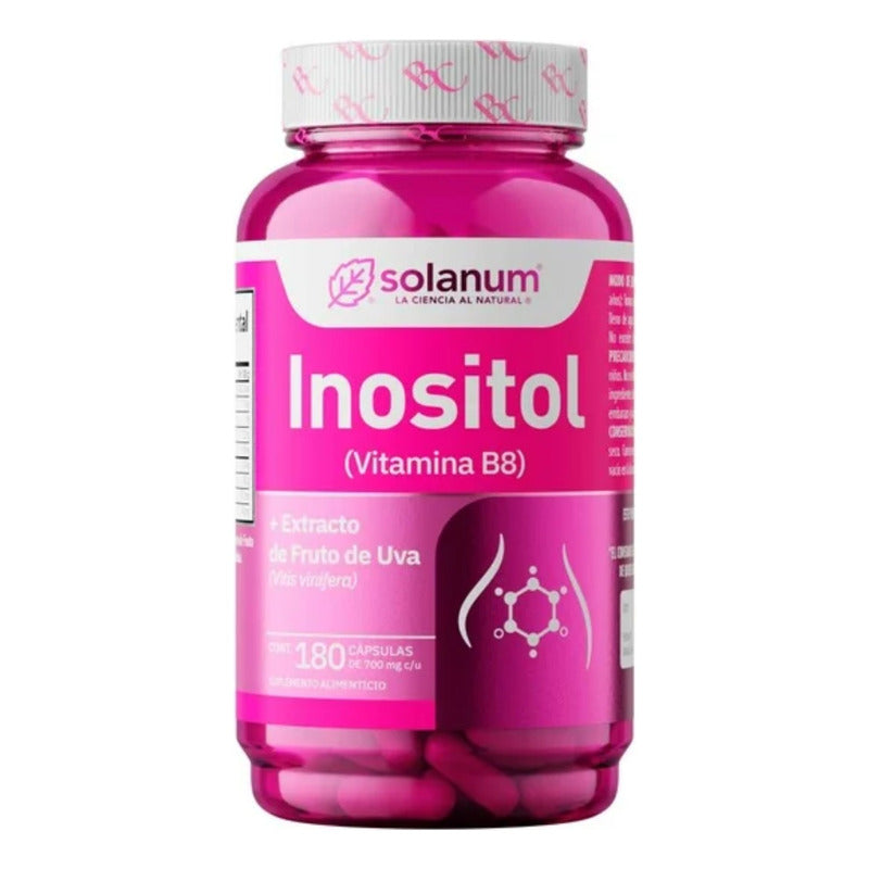 Inositol Solanum Vitamina B8 180caps De 700mg C/u Sabor Sin Sabor