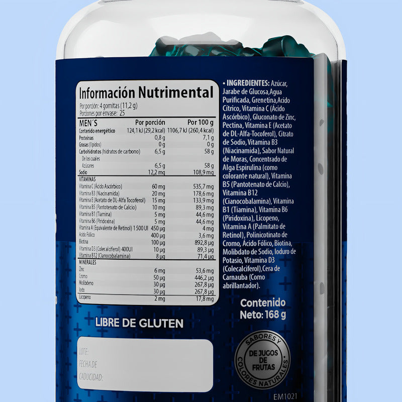 Suplemento En Gomitas Solanum Pharma Men's Multi Sabor Moras De 280g 100 Un