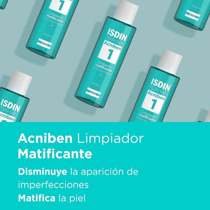 Isdin Acniben Limpiador Matificante Piel Grasa Gel 200ml