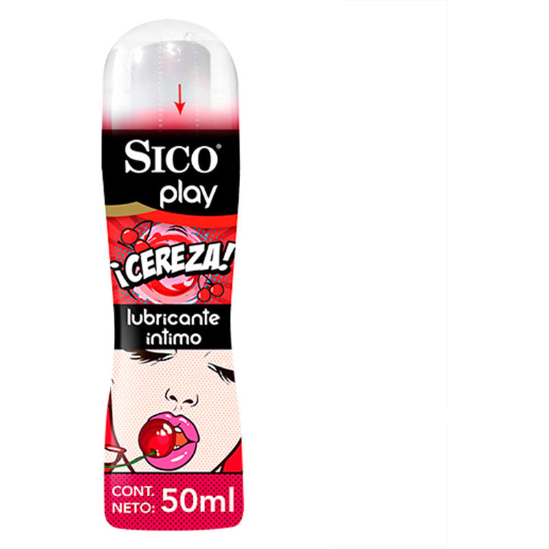Sico® Play Lubricante Íntimo, Sabor Cereza De 50 Ml