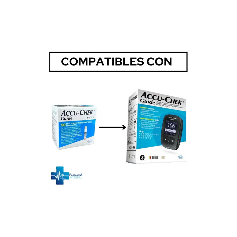 Kit Accu Check Guide 50 Tiras Y 50 Lancetas