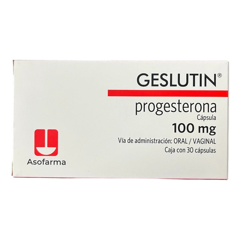 Geslutin Progesterona 100mg 30 Cápsulas