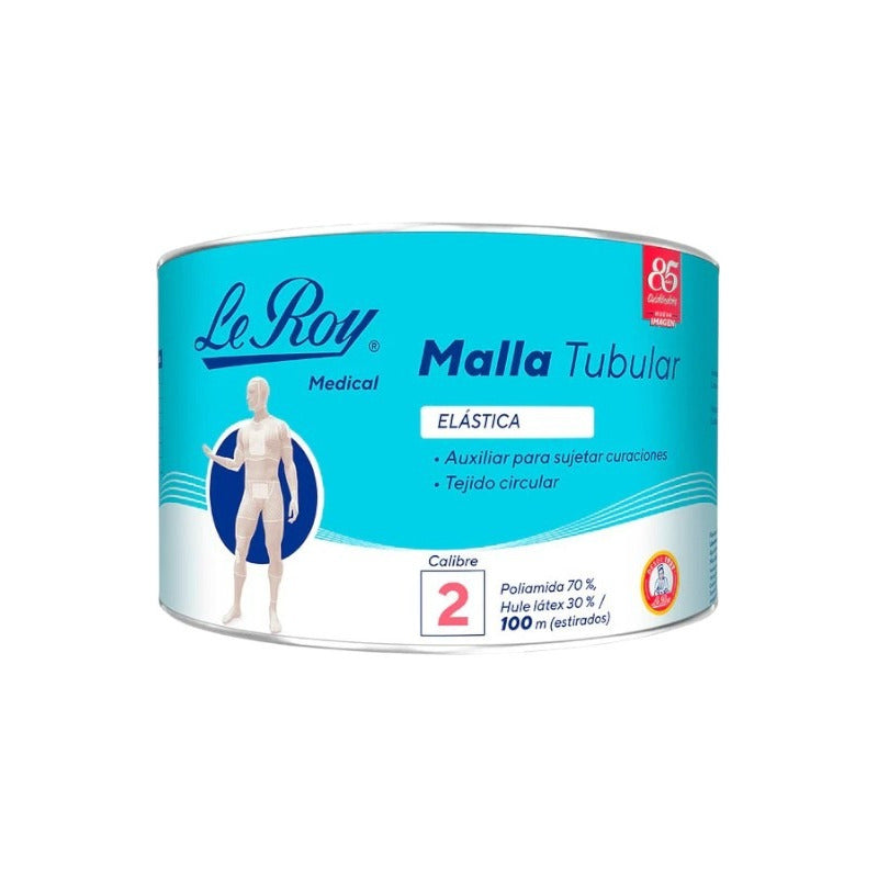 Le Roy Venda Malla Tubular Elástica Cal #2 Bote 100 Metros Color Blanco